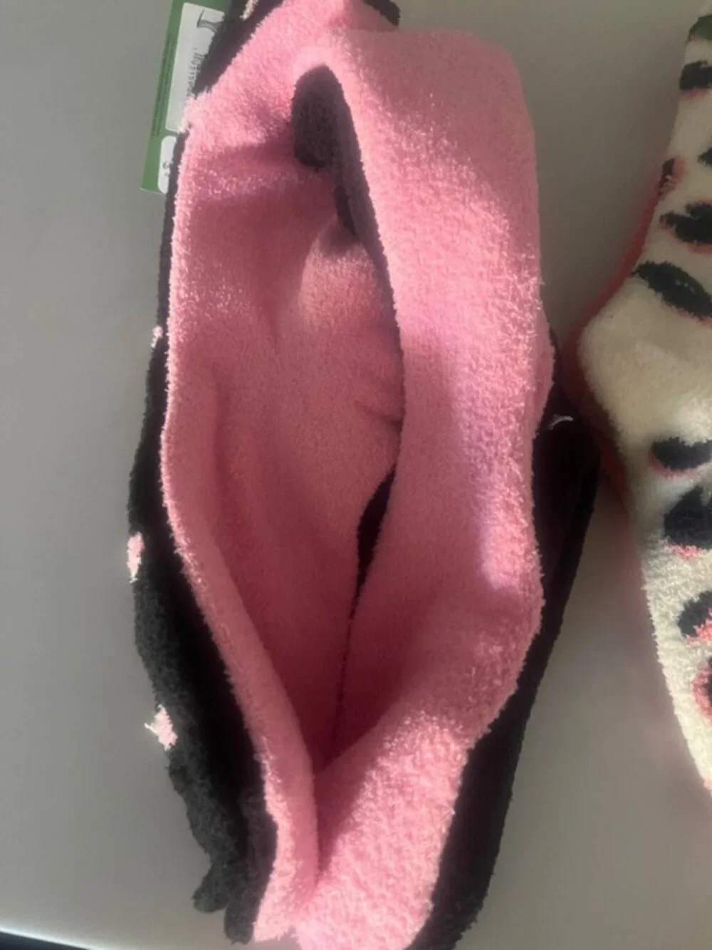 NWT kate spade Plush Cozy Sock Pair in Pink & Black